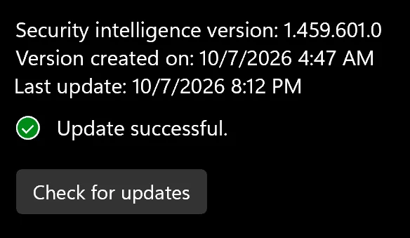 No Defender updates today? | Windows 11 Forum