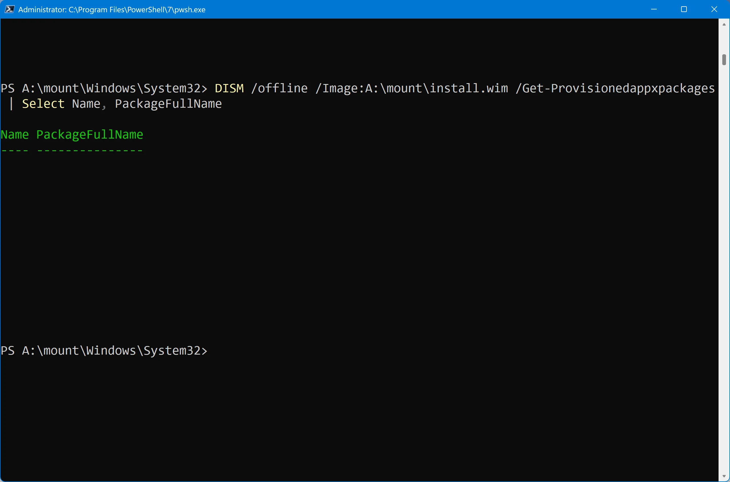 DISM empty list.webp