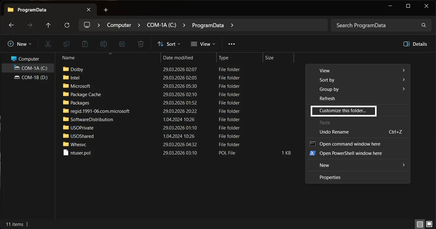 Folder Context Menu - Customize This Folder.webp