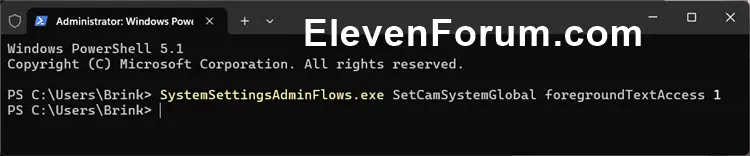Turn_ON_Foreground_text_access_command.webp