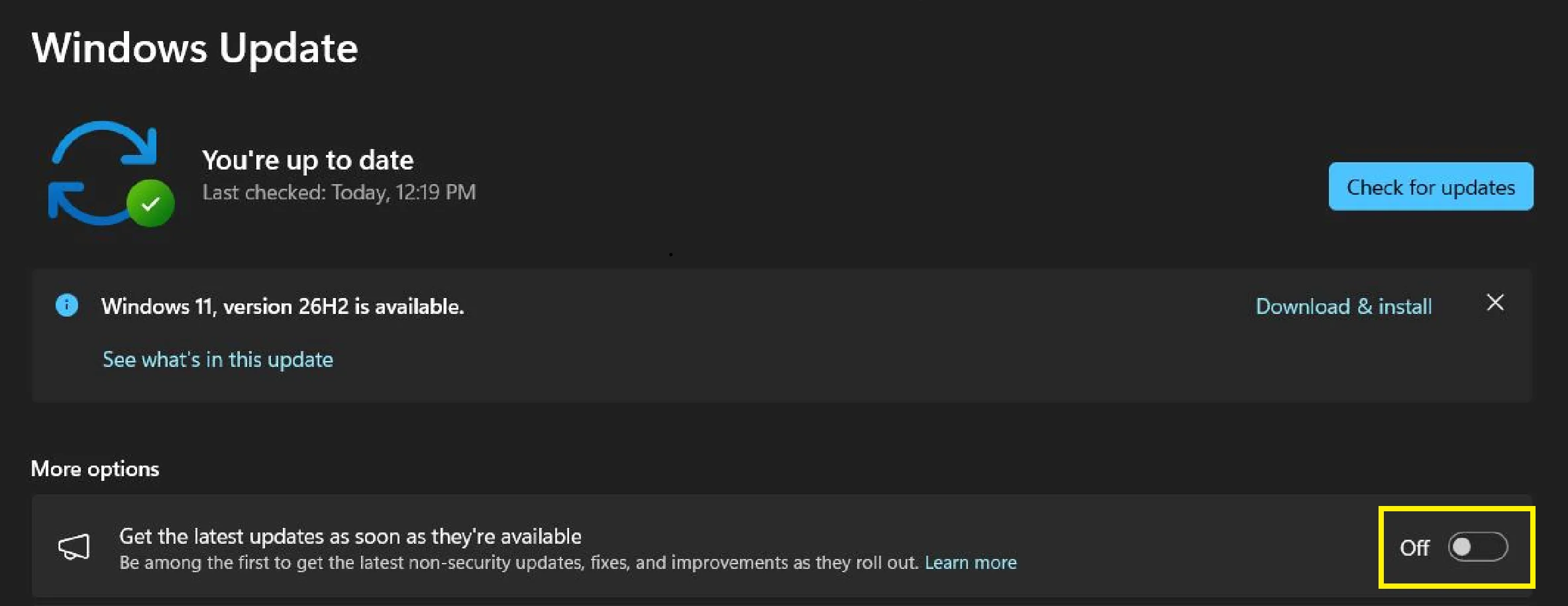 Windows 11, version 26H2 is available.webp