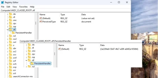 rtf in the registry RIGHT AFTER  installing Windows 11.webp
