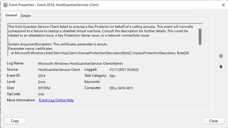 Hyper-V Shielded VM - HostGuardianService-Client event 2014.png