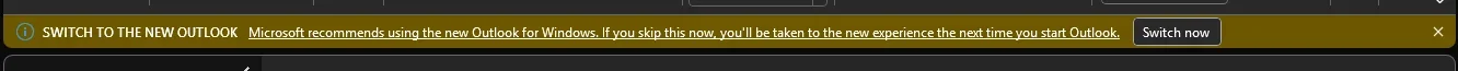 Forced switch to New Outlook Soon.webp