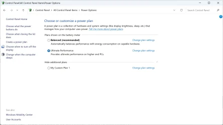 Ultimate Power Plan in CP.webp