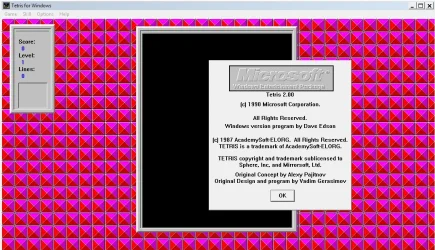 Microsoft Tetris (1990) running on Windows 11.webp