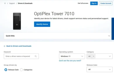 Support for OptiPlex Tower 7010 _ Drivers & Downloads _ Dell US.webp