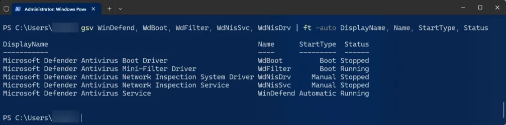 defender services and drivers status.webp