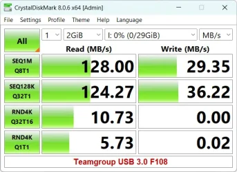 Teamgroup USB 3.0 F108 Speed Test.webp