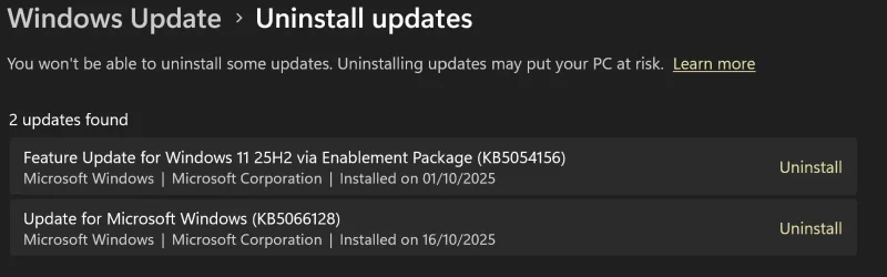 Uninstall updates.webp