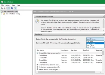 Task scheduler (Local), Task status section.webp
