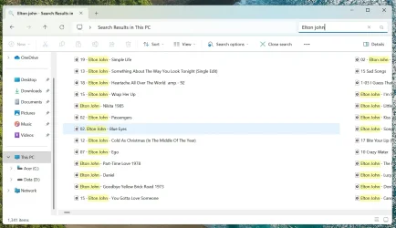 elton john search with new test user.webp