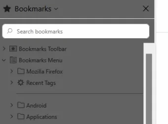 Mozilla Firefox Bookmarks Sidebar.webp