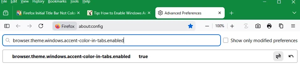 How to Enable [static] Windows Accent Color in Firefox Title Bar - AskVG.webp