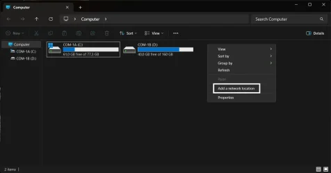 Computer Context Menu - Add a Network Location.webp