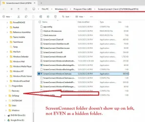 ScreenConnect folder not visible.webp
