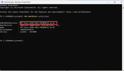 PowerShell Information My BIOS Version.webp