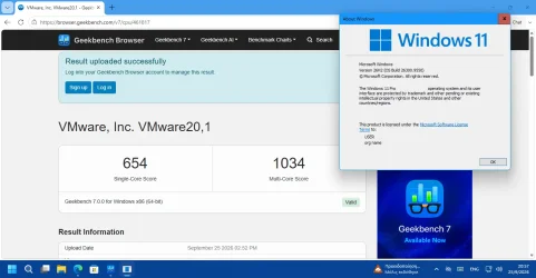 Geekbench 7 score for Windows 11 26H2 26300.9550.webp