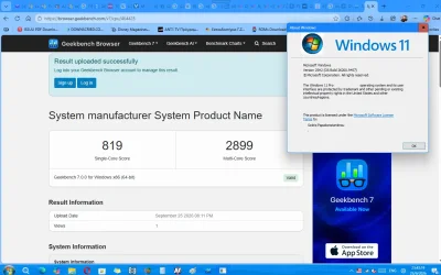 Geekbench 7 score for Windows 11 25H2 26200.9457 (host).webp