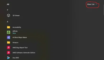 Windows 11 Start Menu change View.webp