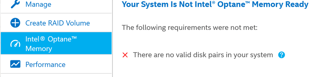 Optane H10 1T + 32G module recognized as a non-raid drive - Intel