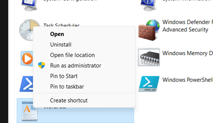 WordPad shortcut.png