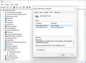 Thunderbolt Issue - Device Properties - Events - Screenshot.jpg