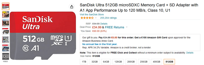 SanDisk Ultra 52GB microSDXC £34.99 - posted.png