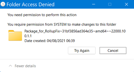 Justering Kæmpe stor trimme Can't Delete LCU Folder | Windows 11 Forum