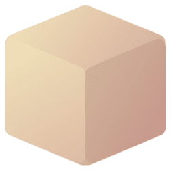 3D Objects Cube (Beige)