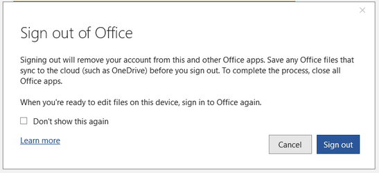 Sign out of Office - implies that files cannot be edited unless signed in.png