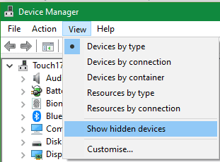 Device manager, View, Show hidden devices.png