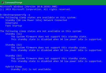 20200612 150248 PowerCfg -a shows it is connected standby.png