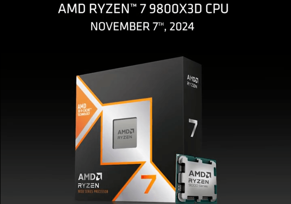 New AMD Ryzen 7 9800X3D CPU will be available starting New AMD Ryzen 7 9800X3D CPU will be available starting