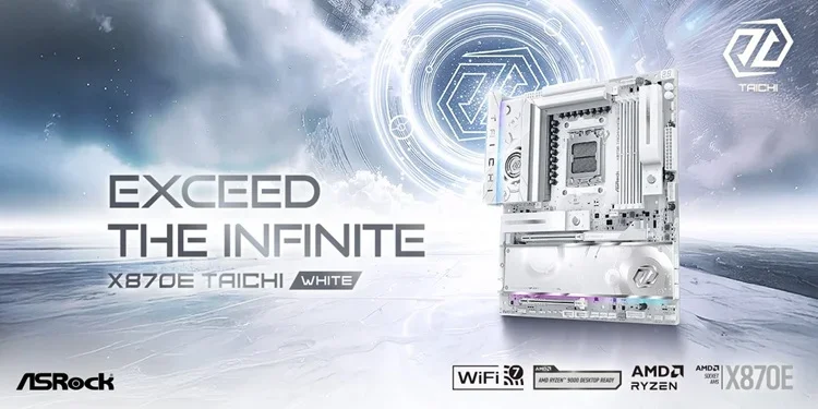 ASRock Announces X870E Taichi White Motherboard