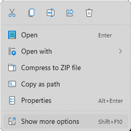 Restore context menu Windows 11