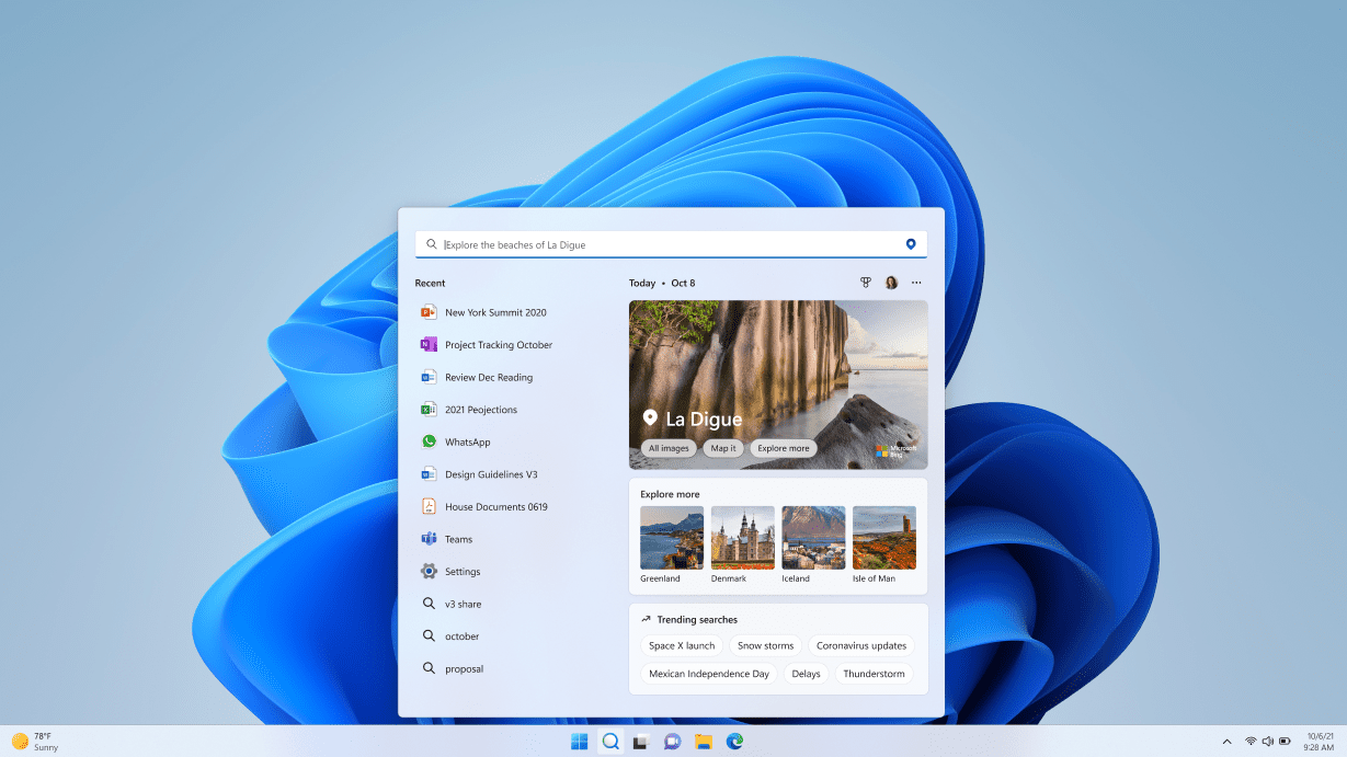 Windows 11 search highlights