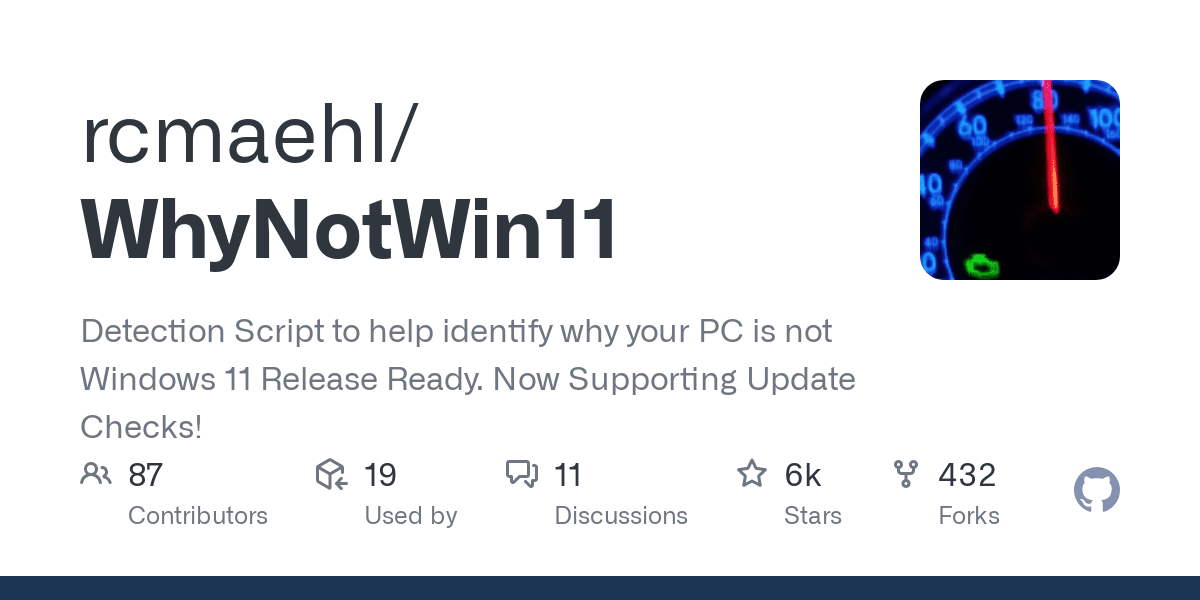 WhyNotWin11 - Windows 11 PC Health Check