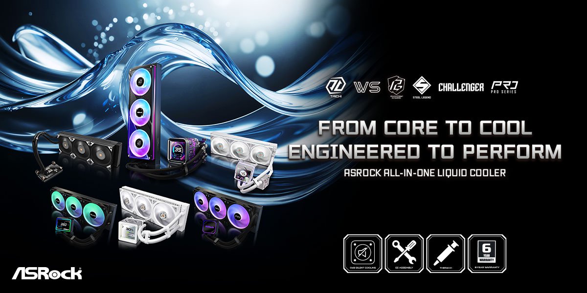 ASRock Drives the Innovation Flow with Expanded PC Lineup and Debut AIO Liquid Cooler at CES 2026