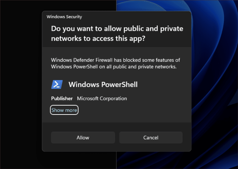 Updated Windows Security notification dialogs.