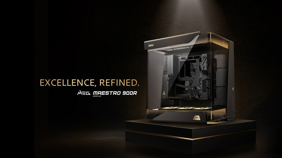 The MEG MAESTRO 900R Case and MEG CORELIQUID E15 360 Liquid Cooler