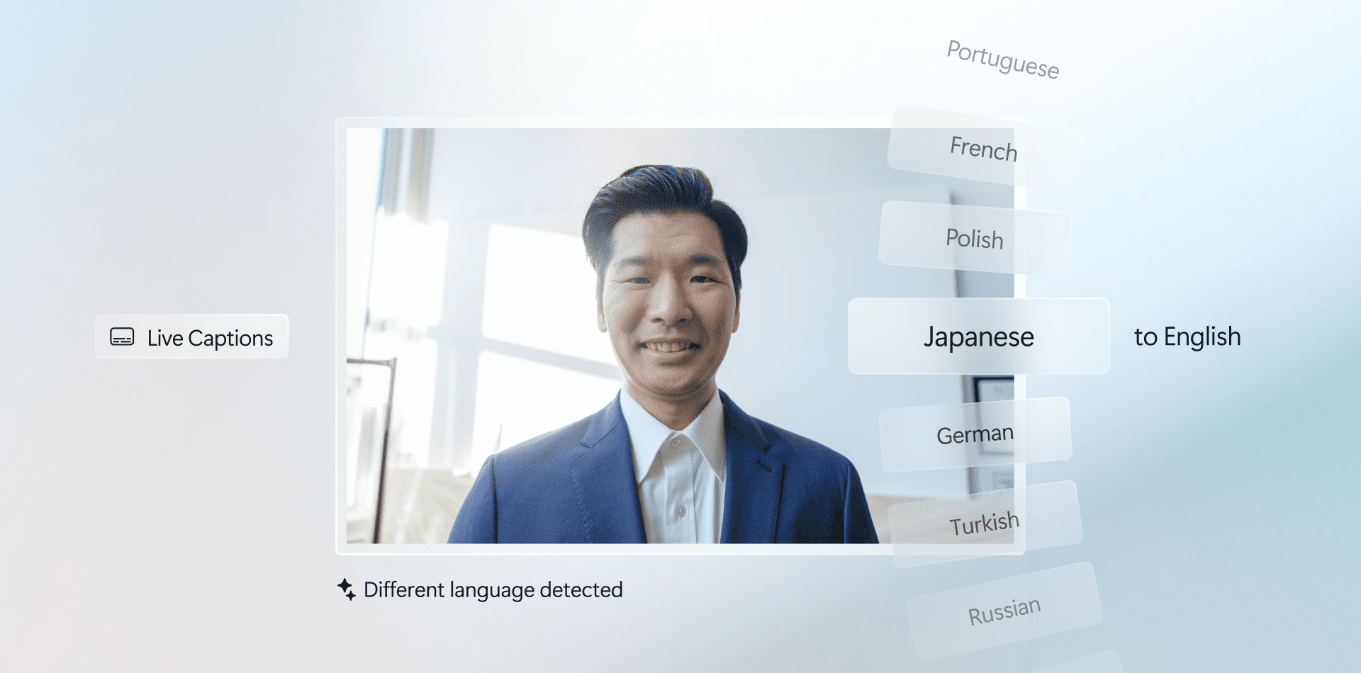 Image showing Live Captions with real-time translation