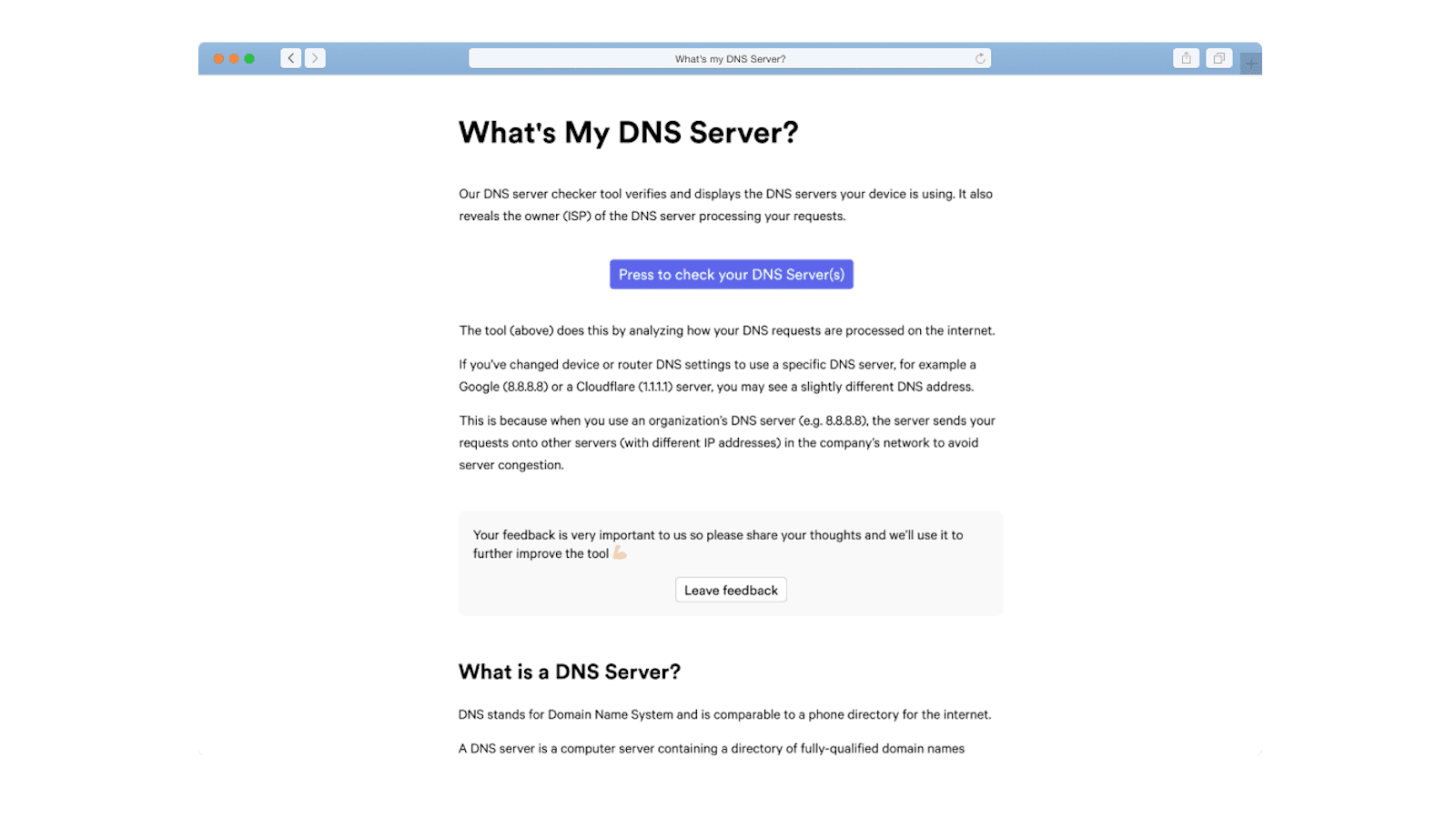 www.whatsmydnsserver.com