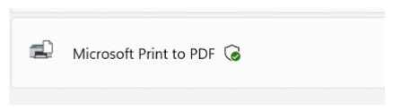 New Windows Protected Print Mode icon.