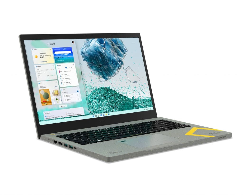 Aspire Vero National Geographic Edition laptop open and facing right Aspire Vero National Geographic Edition laptop open and facing right