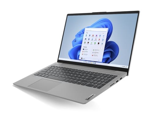 Lenovo IdeaPad 5 open and angled to the left