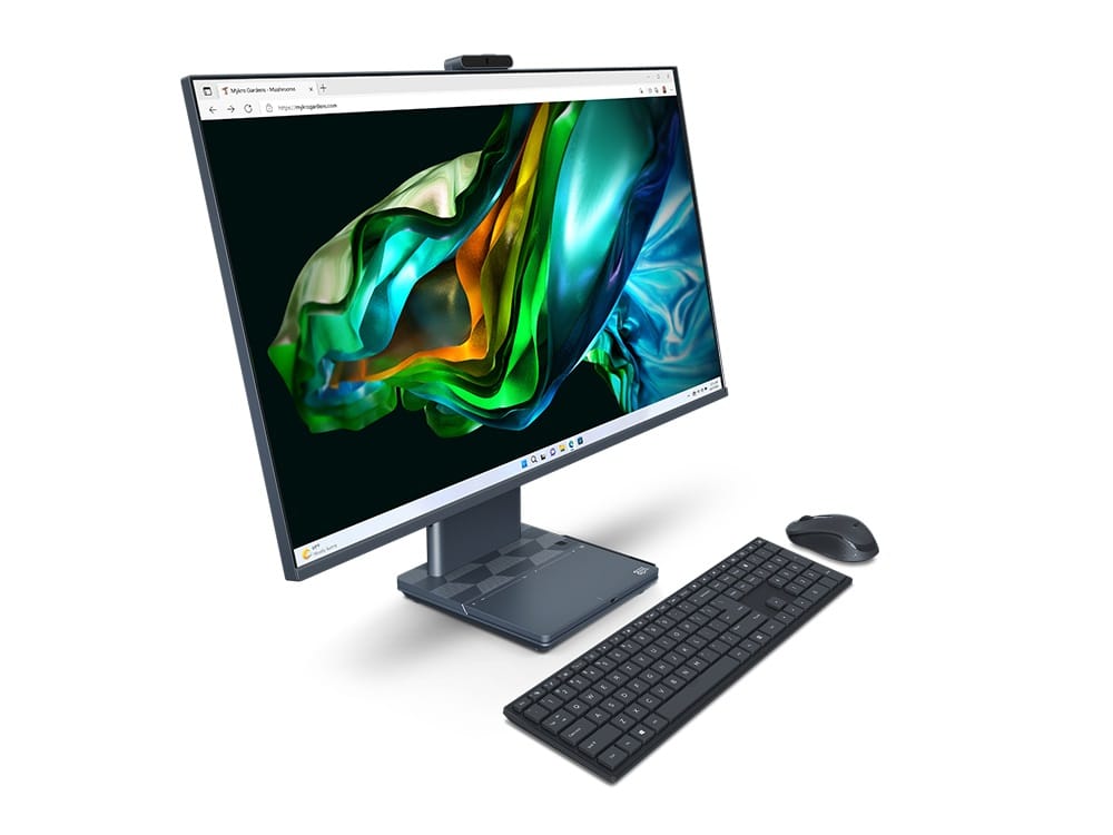 Display, keyboard and wireless mouse