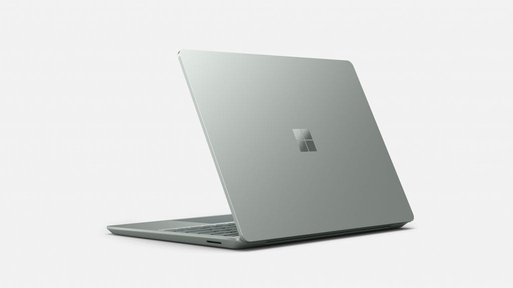 A Surface Laptop Go 2 device in the color Sage