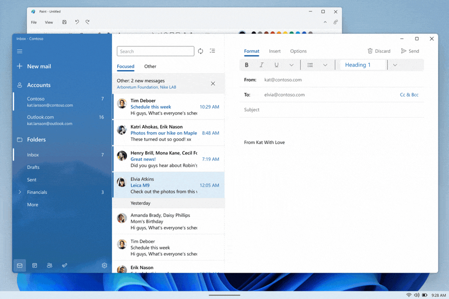 Use three fingers to swipe down and minimize all windows. Swipe up with three fingers to bring your windows back. Use three fingers to swipe down and minimize all windows. Swipe up with three fingers to bring your windows back.