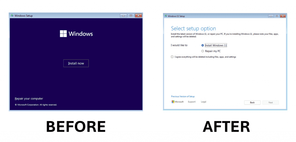 Refreshed Windows Setup. Refreshed Windows Setup.
